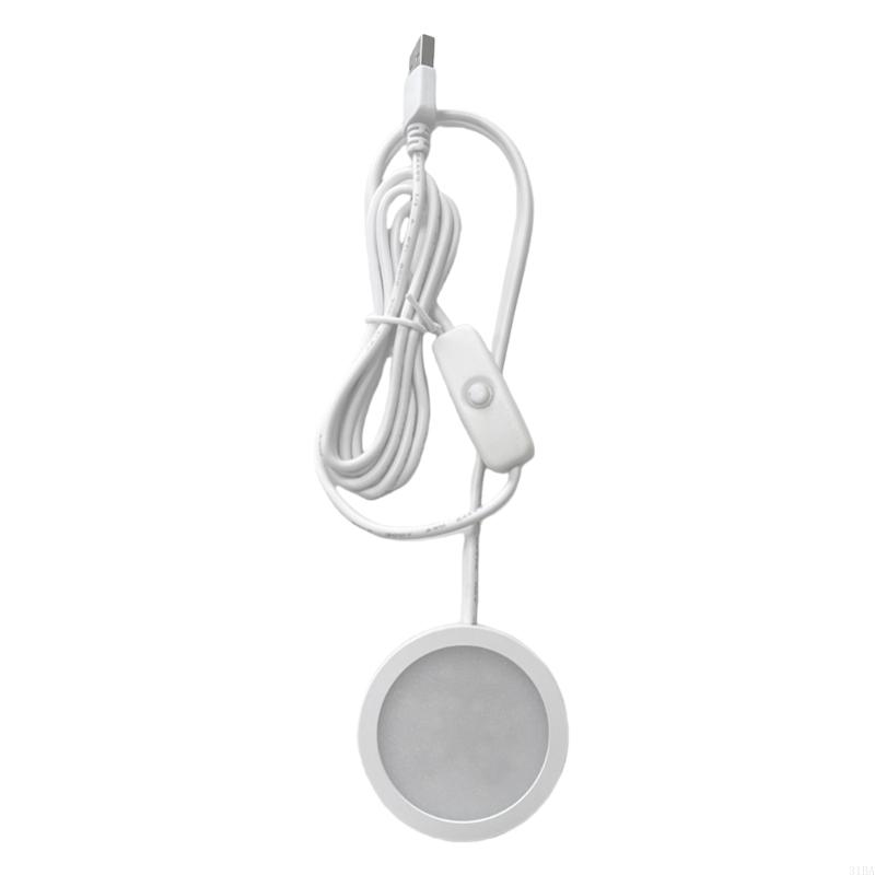 31BA LED-Scheinwerfer, USB, 5 V, 3 LED-Arbeitsplatzlampe mit rundem Sockel, kleine Schranklampe: 2,2mm / Rot