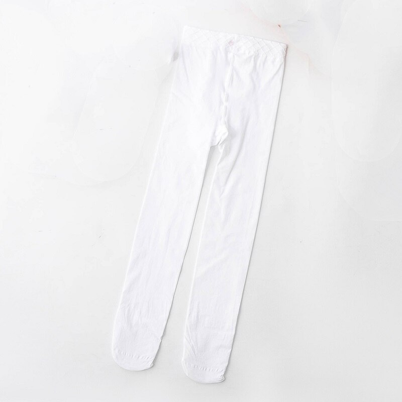 3-14Ys lato wiosna rajstopy dziecięce rajstopy baletowe dla dziewczynek pończocha spodnie ze strechu dzieci aksamitne solidny biały rajstopy