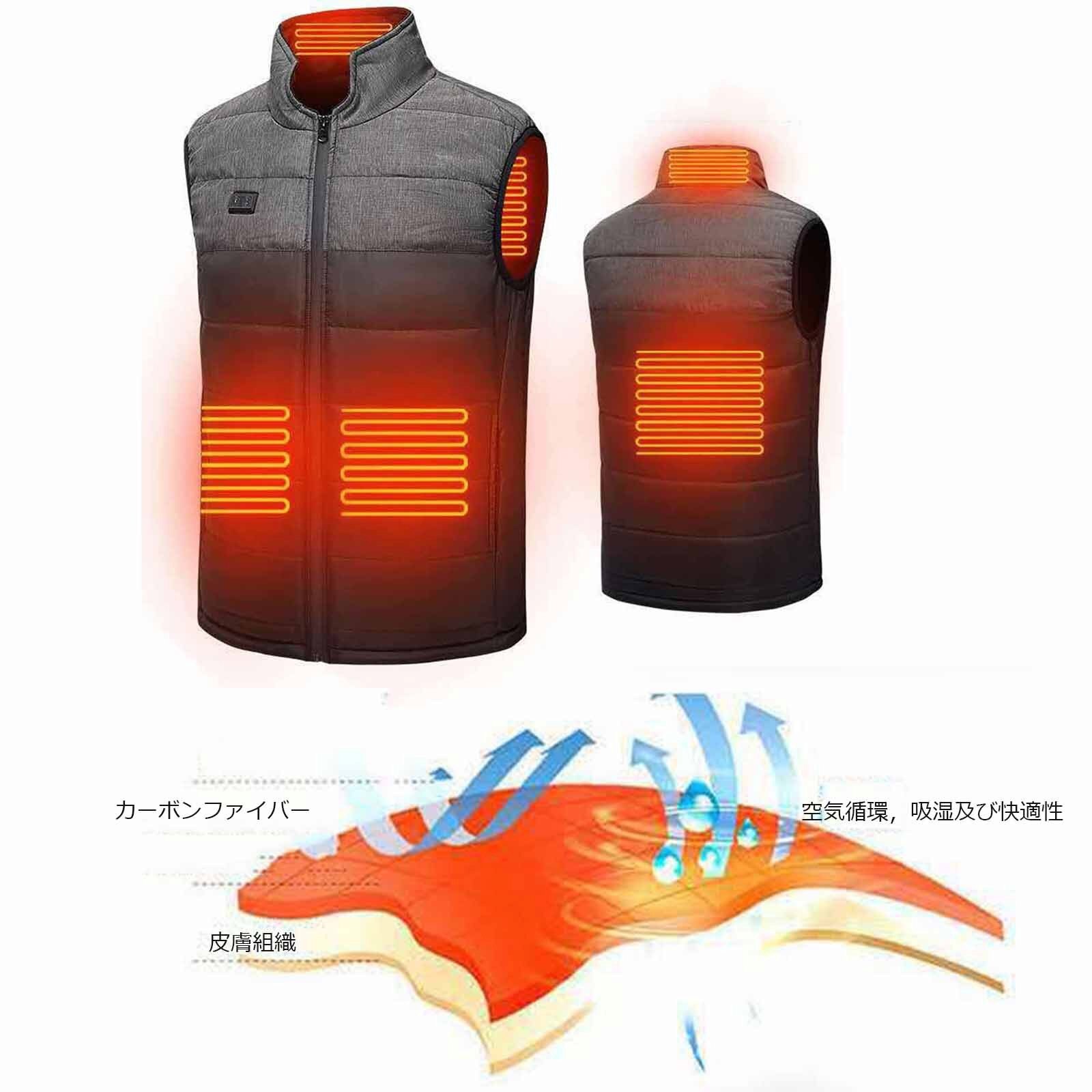 Cycling Heated Jackets Outdoor Warm Clothing Heated For Riding Skiing Fishing Charging Via Heated Coat #t2g