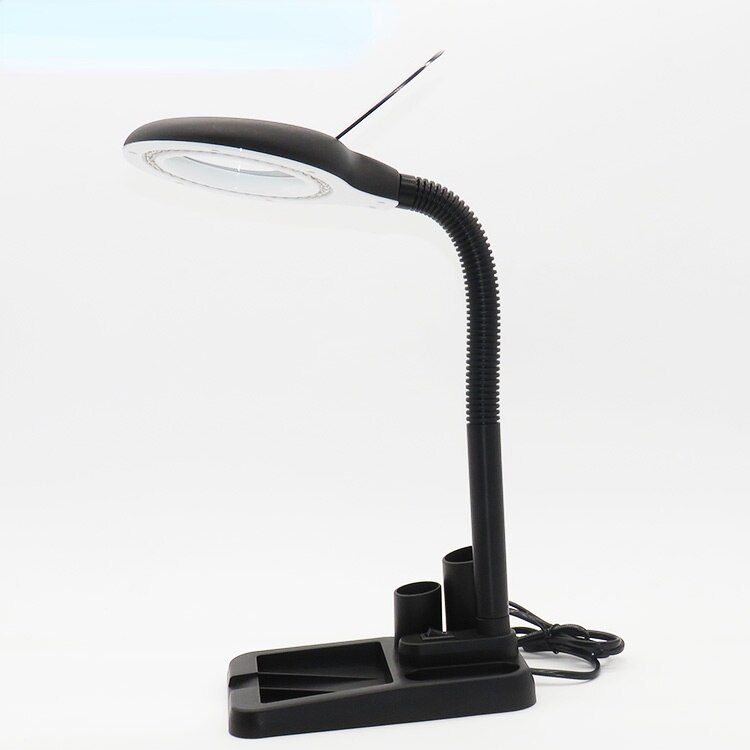 Home magnifying glass led lights Multifunctional bracket Night table lamp Bedroom Office decorative lamps Simple Reading lamp: EU PLUG