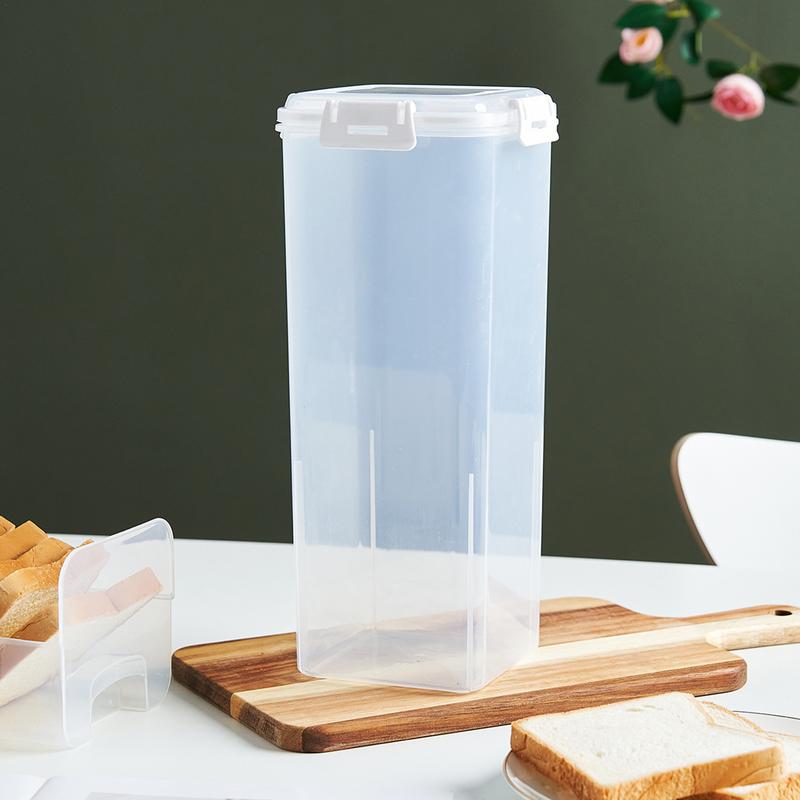 Brotkasten aus Kunststoff mit Verschlussdeckel und Tablett, Brot-Aufbewahrungsbox, Sandwich-Brot-Aufbewahrungsbox, Aufbewahrungsmaterial für die Küche