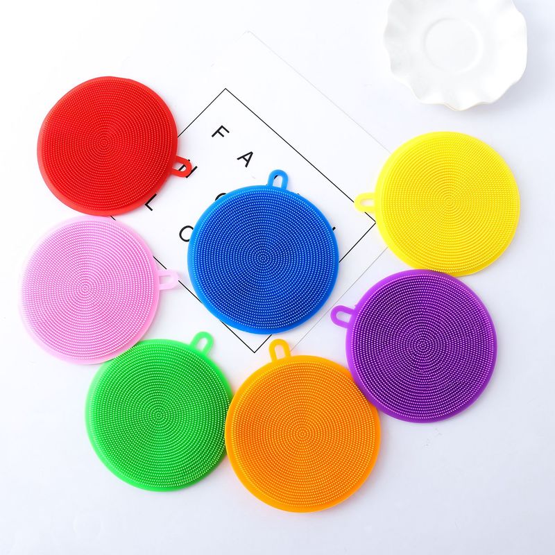 1Pc Silicone Dish Washing Sponge Scrubber Kitchen Cleaning Antibacterial Tool Strong Decontamination Ability