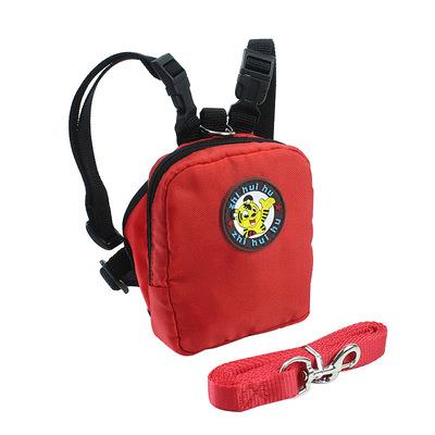 Kleurrijke Nylon Rugzak Voor Kat Hond Met Harnas Leiband Rugzak Voor Kleine Hond Multifunctionele Hond Rugzak Tas: Red / Small