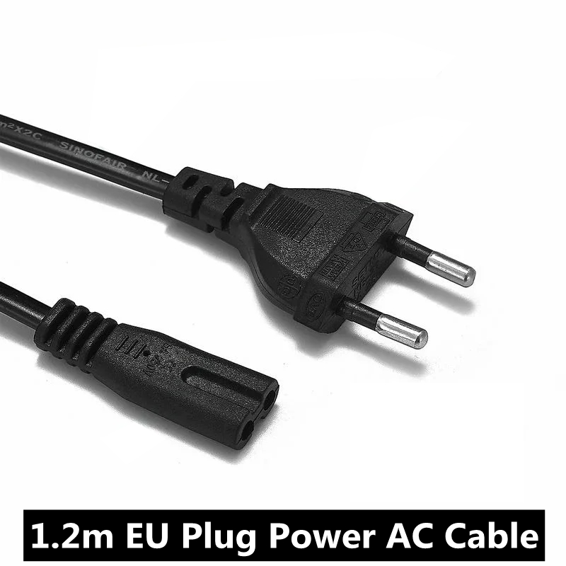 Eu Plug Eu Voedingskabel 2 Pin Iec320 C7 Power Verlengsnoer Voor Dell Laptop Oplader Canon Epson Printer Radio Speaker Ps2 Ps4