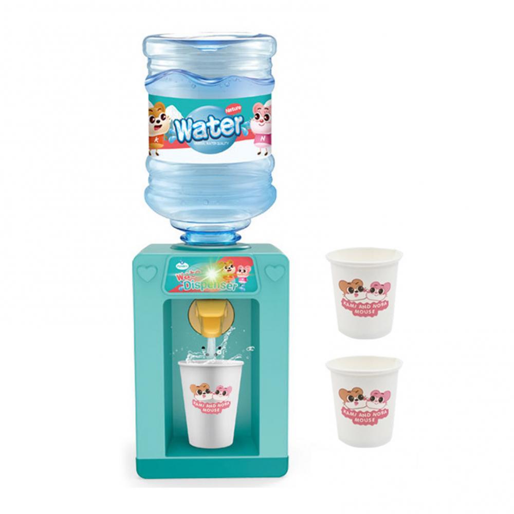 Mini dispensador de agua de simulación con sonido claro para niños, juguete para , fuente para beber, juguete de cocina de dibujos animados