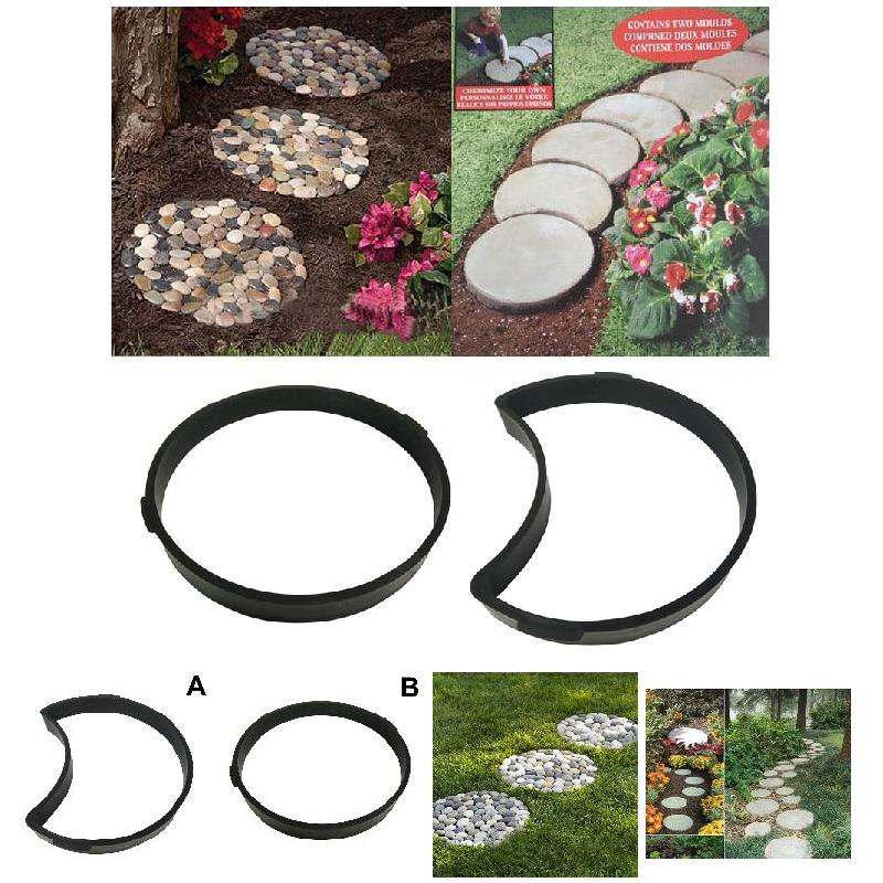 Tuin DIY Plastic Mold Path Bestrating Model Beton Stepping Stone Cement Baksteen Maker HVR88