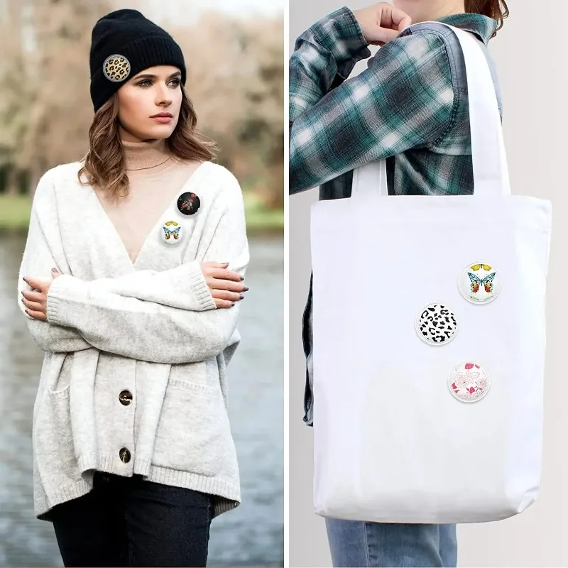 Ronde DIY-badgebouwsset - Benodigdheden voor aangepaste naamplaatjes, broches, cosplay en (Halloween/Kerstmis)