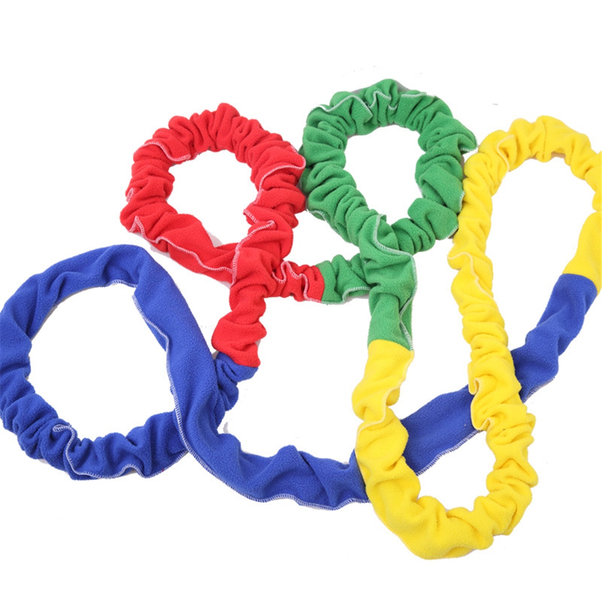 Elastic Fleece Cooperative Stretchy Band Dynamic Movement Exercise Latex Band Stretchy Prop for Group Activities Large