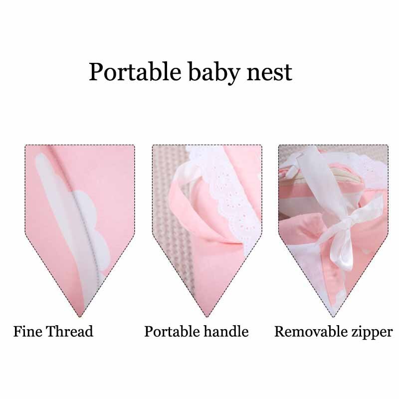 Baumwolle Tragbare Reise Baby Bett Abnehmbare Laufstall Krippe für Neugeborene Bebe Nest Schlaf Wiege 0-12Monat