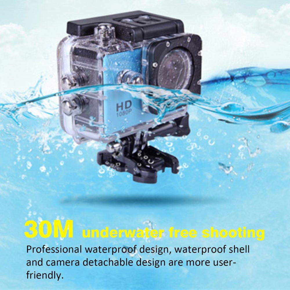 Original utomhus mini sport actionkamera ultra 30m 1080p vattentät undervattenshjälm videoinspelningskameror sportkamera