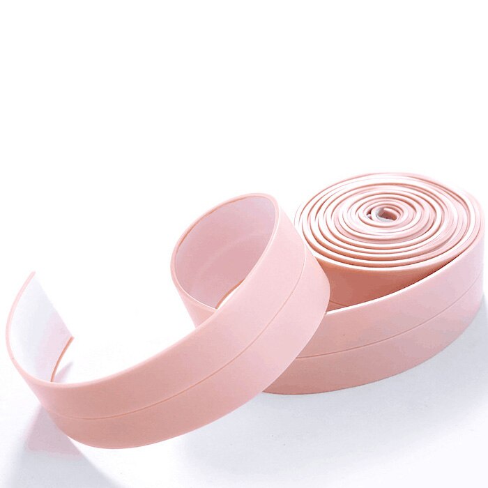 3.2m*2.2cm tätningsremsa tejp badrum dusch handfat badkar pvc självhäftande vattentät väggdekal för badrum kök: Rosa