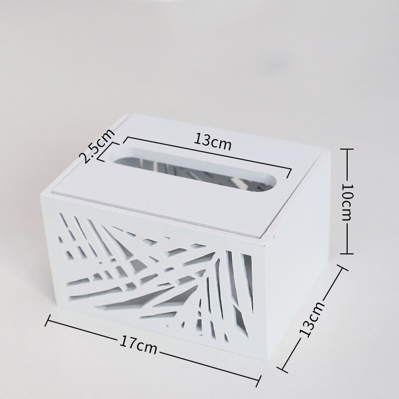 Simple Wooden Tissue Box Container Hollow Napkin Storage Box Home Office Restaurant Desktop Decor Tissue Dispenser Organizer