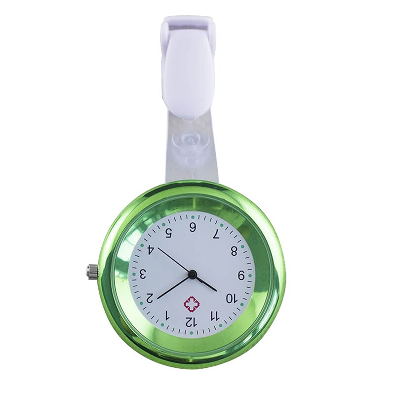 Nurse Watch Brooch Silicone Clip Infection Control Nurse Doctor Paramedic Brooch Fob Watch FS99: Green