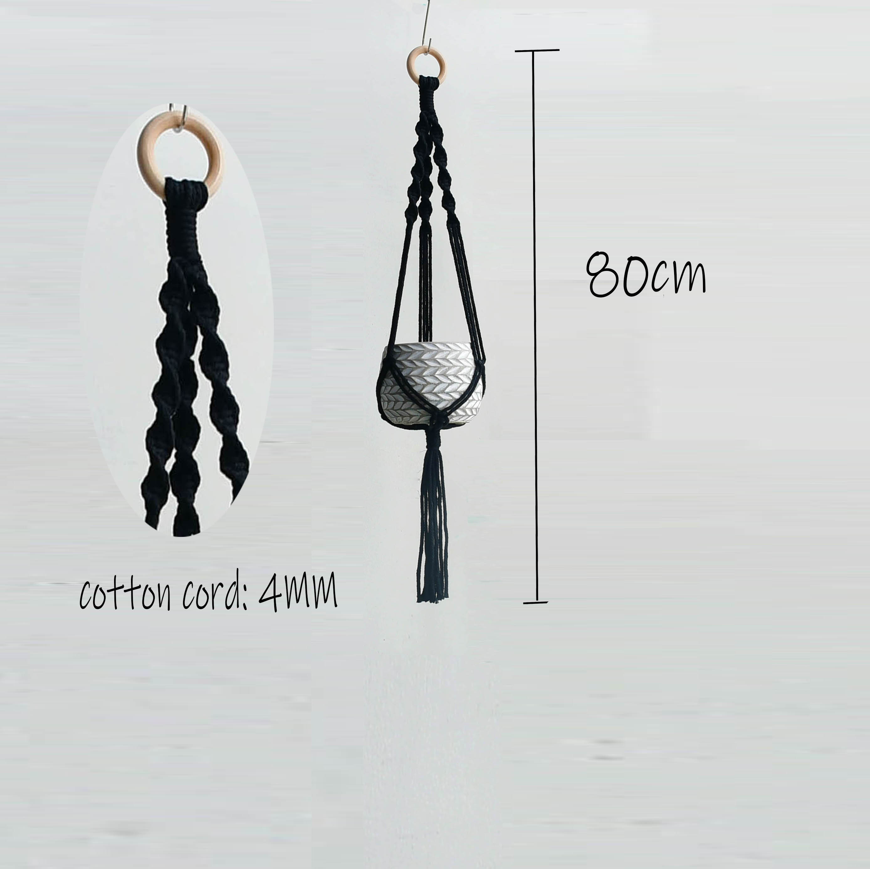 handmade macrame pot hanger plant hanger pot holder pot hanging for home garden large size 4MM: HLM1004