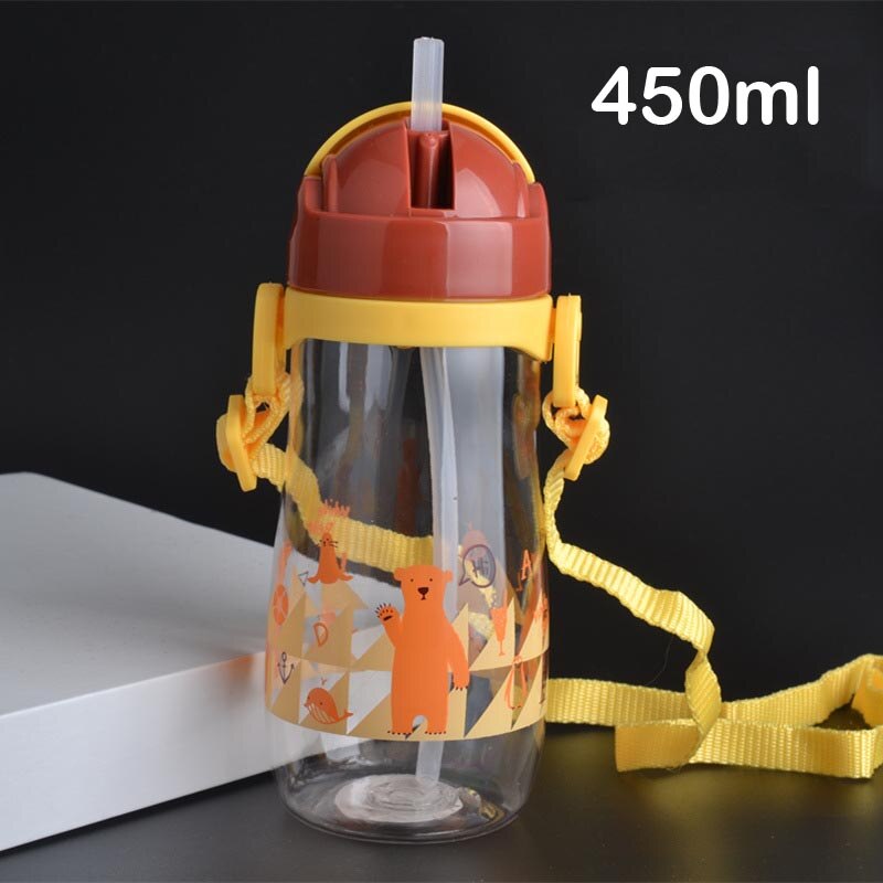 230/450ml schattige babybekers met silicagel voor peuters, kinderen leren eten, drinken, water, fles, trainingsbeker, babyvoedingsbeker