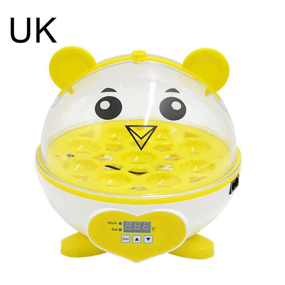 20W Cute Mini 9 Eggs Incubator Incubation Brooder Manual Egg Incubator Digital Temperature Adjustable Hatcher: UK