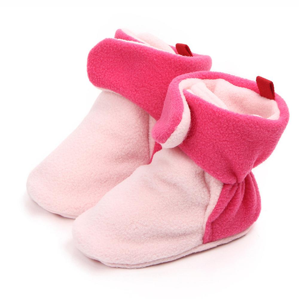 Bebê Da Menina do Menino Botas de Inverno Quente Sapatos de Algodão Confortáveis Cores Misturadas Moda Primeiros Walker Criança Sapatos Macios детская обувь zapatos: E / 3.5