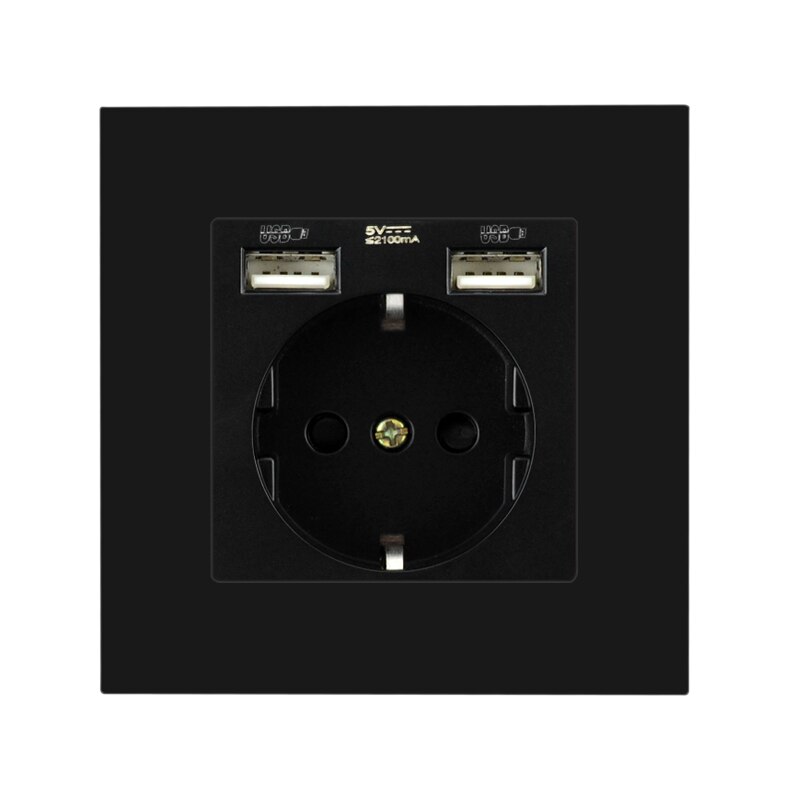 Phone Power Socket EU/French Power Wall Socket With Dual USB Charging... – Grandado
