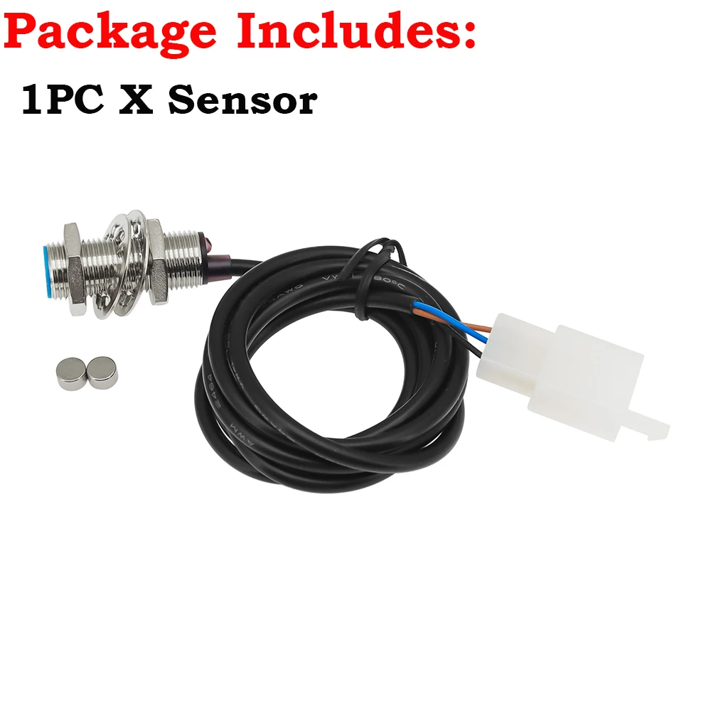 Een Universele Moto Rpm Toerenteller Snelheidsmeter Speed Gauge Tacho Meter Digitale Kilometerteller Instrument Sensor Set Voor Motorfiets: WHITE