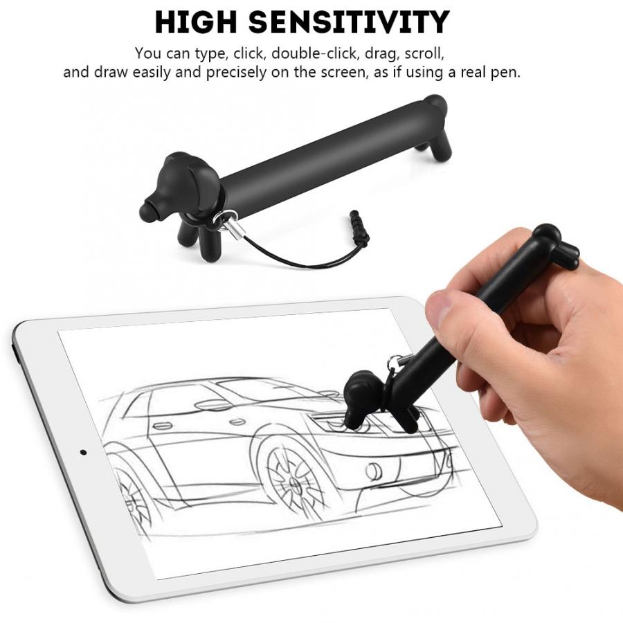 Hond-Type Vervanging Capacitieve Touch Screen Stylus Pen Universeel Voor Telefoon/Tablet Teckel Type Stylus Pen Voor Iphone