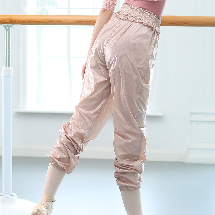 Pantaloni sportivi da riscaldamento per balletto abiti da ballo per il corpo abiti da allenamento per donne adulte pantaloni sportivi per la perdita di peso pantaloni per esercizi di danza: XL / Colore rosa