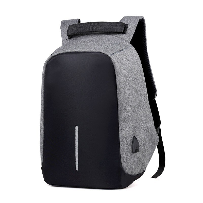 Anti-theft Bag Men Laptop Rucksack Travel Backpack Women Large Capacity Business USB Charge College Student School Shoulder Bags: Grey