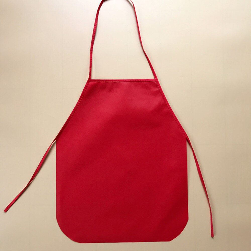 Delantal de manga para niños, gorro de bolsillo para guardería, cocina, pintura para hornear, bebida, comida, insignia, de logotipo: Red 