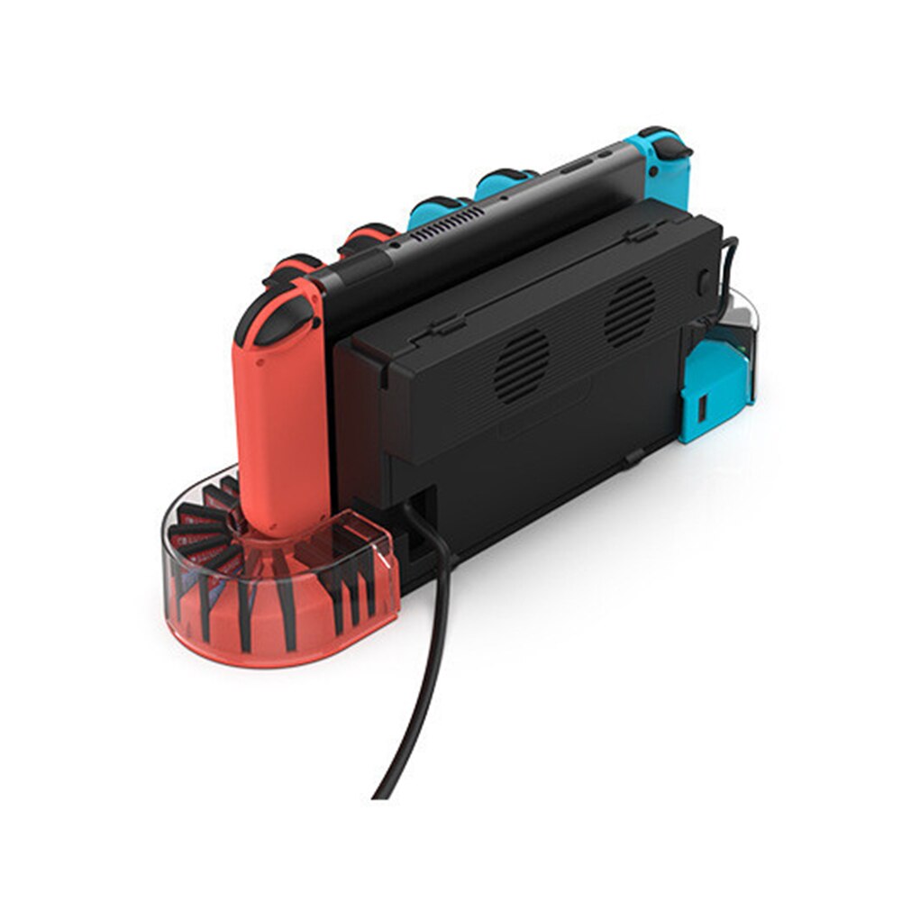 Ladestation für nintendo switch-controller mit led-anzeige, passend für oled-controller 4 spiele-slots