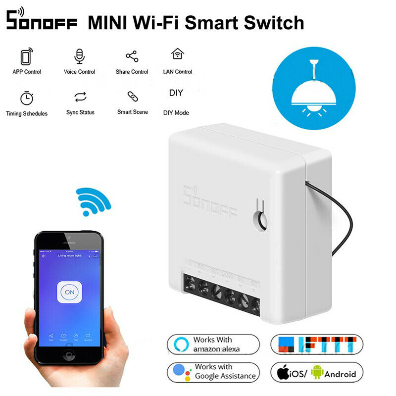 Itead Sonoff MINI DIY Smart Switch Kleine Body Afstandsbediening Wifi Switch Ondersteuning Een Externe Schakelaar Werken Met Alexa Google thuis