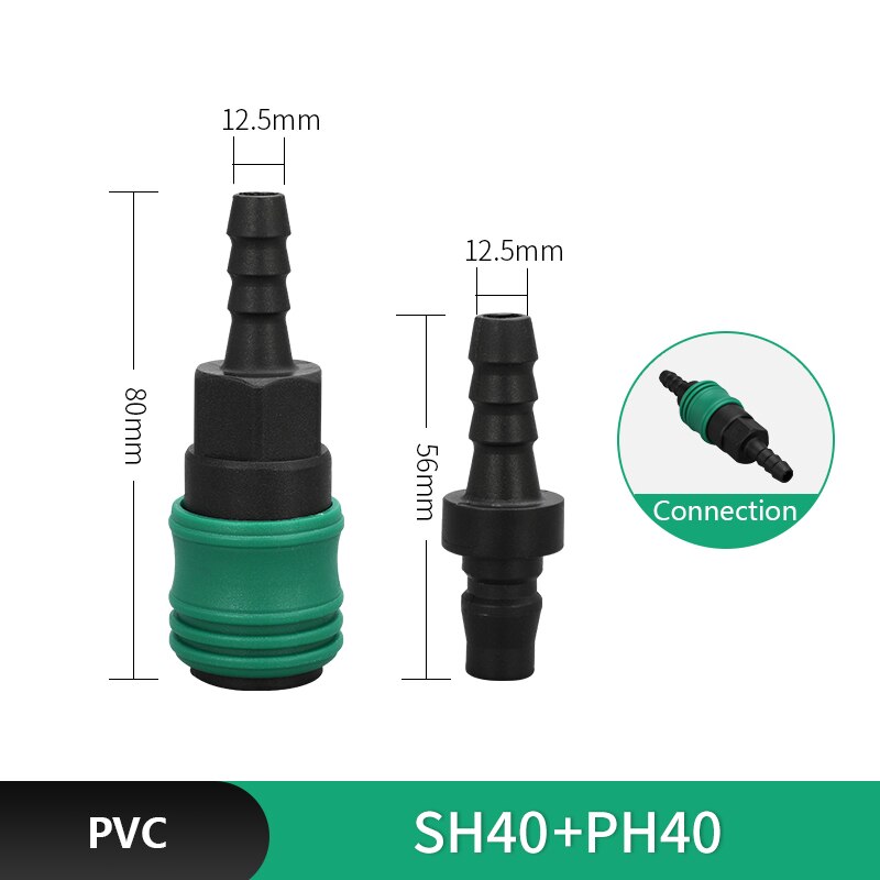 2PCS PVC Pneumatic fitting High pressure coupling Air Hose Quick compressor connector Thread Pneumatic Quick Coupling