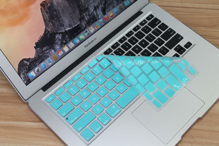 17 Colors US Keyboard Cover Silicone Skin Gel Case for Macbook Air 13" 15" 17"/Macbook Air Pro Protector: Sky Blue