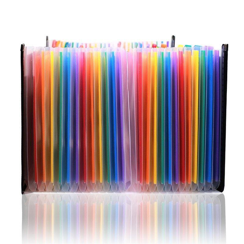 24 Pockets Expanding File Folder A4 Large Plastic Expandable File Organizers Standing Accordions Folder Carpeta Archivador