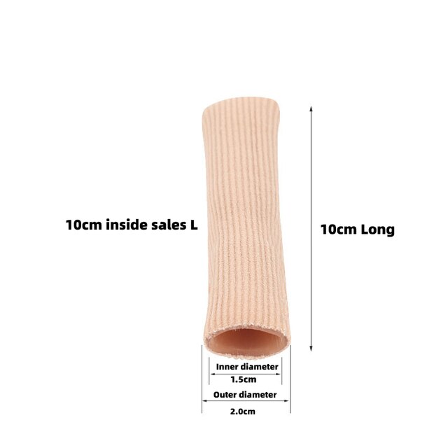 1Pcs Siliconen Vinger Teen Protector Separator Stof Applicator Corn Eelt Remover Hand Pijnbestrijding Zachte Buis Voetverzorging Pedicure: 10cm x 2cm