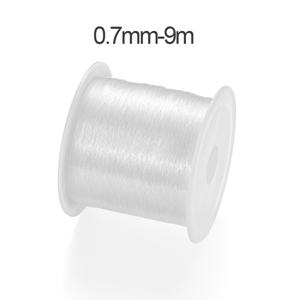 1 rolka/paczka 8-90m 0.2-0.8mm żyłka nieelastyczna jasny kryształ frezowanie sznurek nici do DIY akcesoria do wyrobu biżuterii: 0.7mm-9m