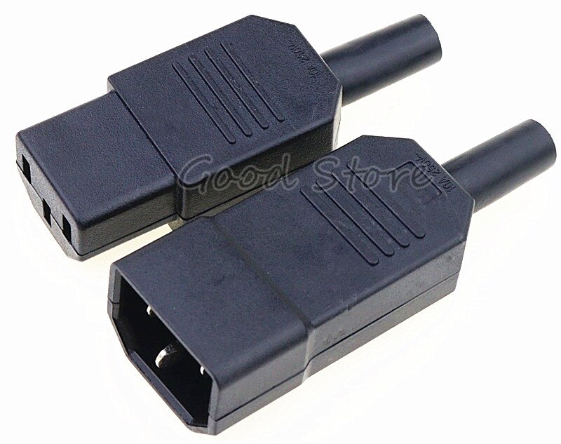THGS 250V 10A Power Connector IEC 320 C14 Plug to C13 Socket