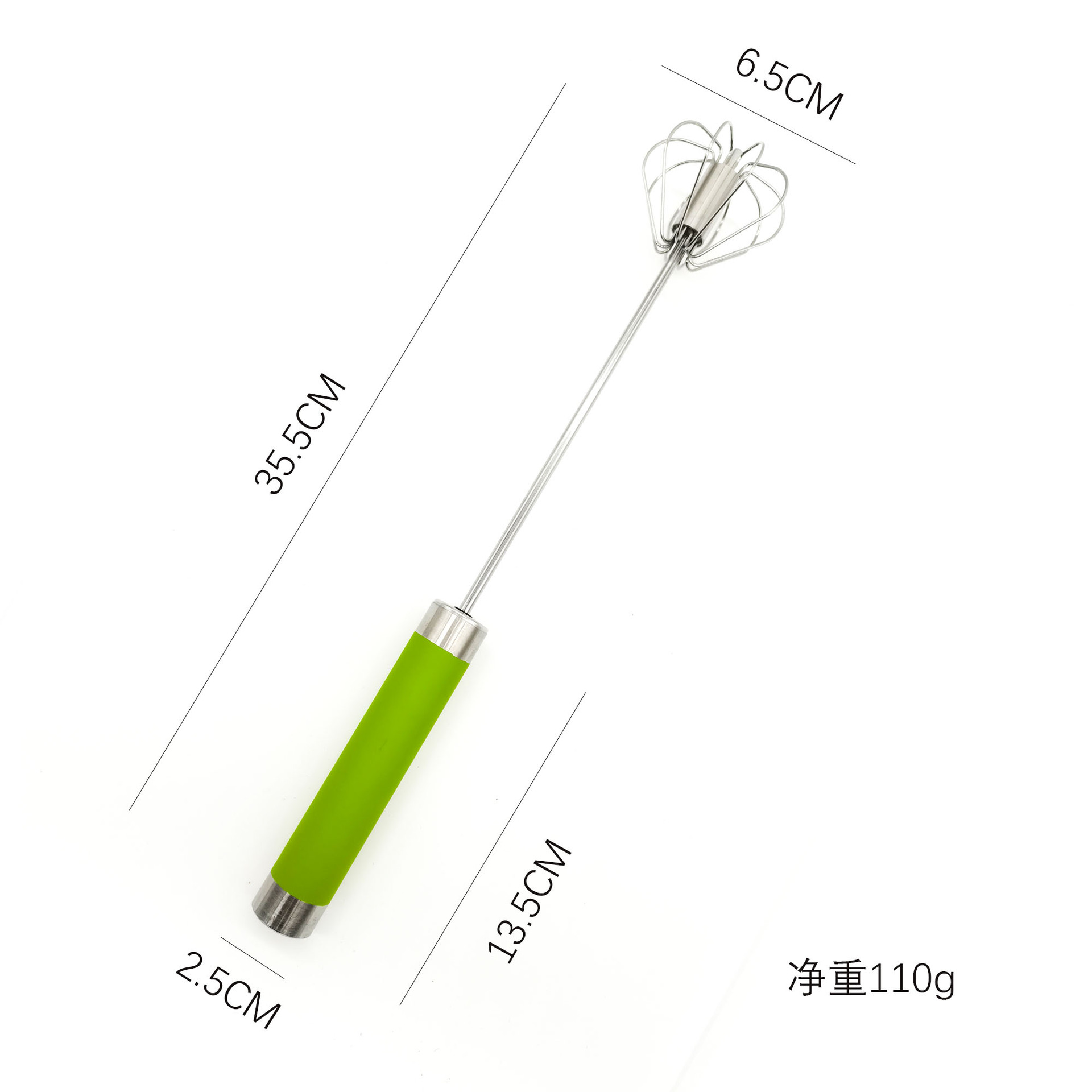 Semi Automatic Egg Beater 304 Stainless Steel Egg Whisk Manual Hand Mixer Self Turning Egg Stirrer Kitchen Accessories Egg Tools: Type2  large