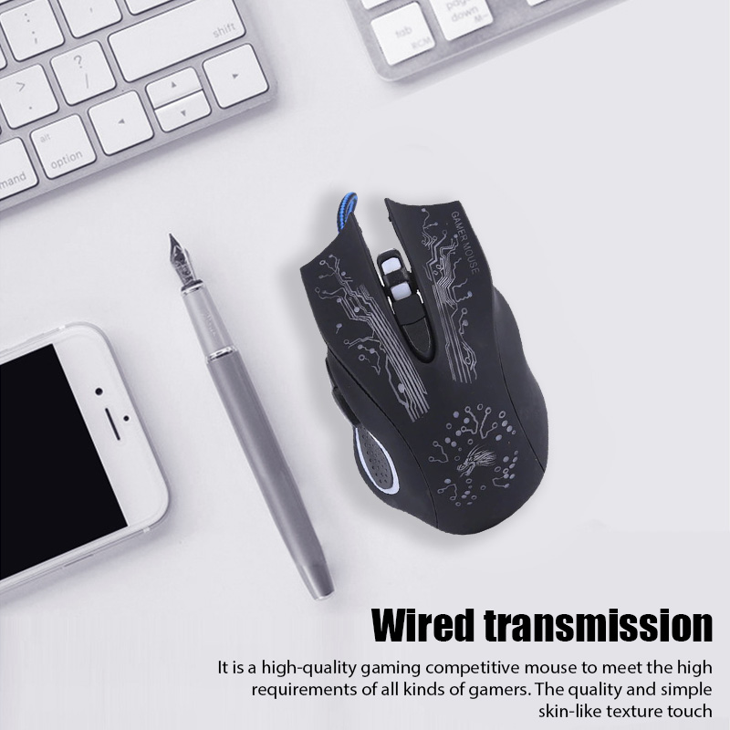 Backlight Wired Gaming Mouse 1200 DPI RGB Light Computer Mouse Gamer Mice Ergonomic USB Gaming Mause For PC Laptop