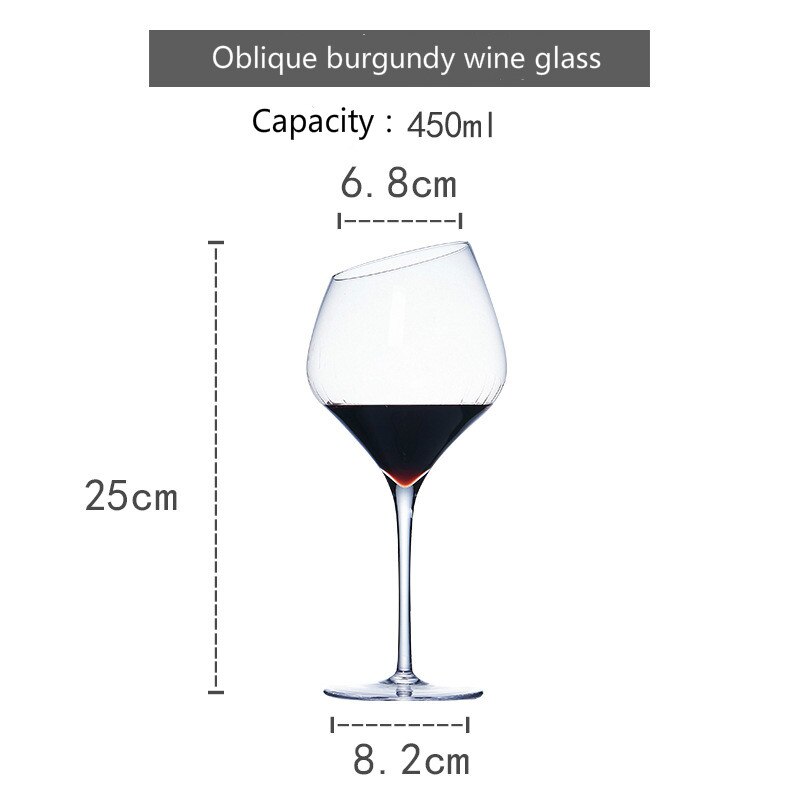 Copa de vino tinto oblicua de sueño , copa dorada, Burdeos, Burdeos, familiar, 4 estilos, 400-500ml: B