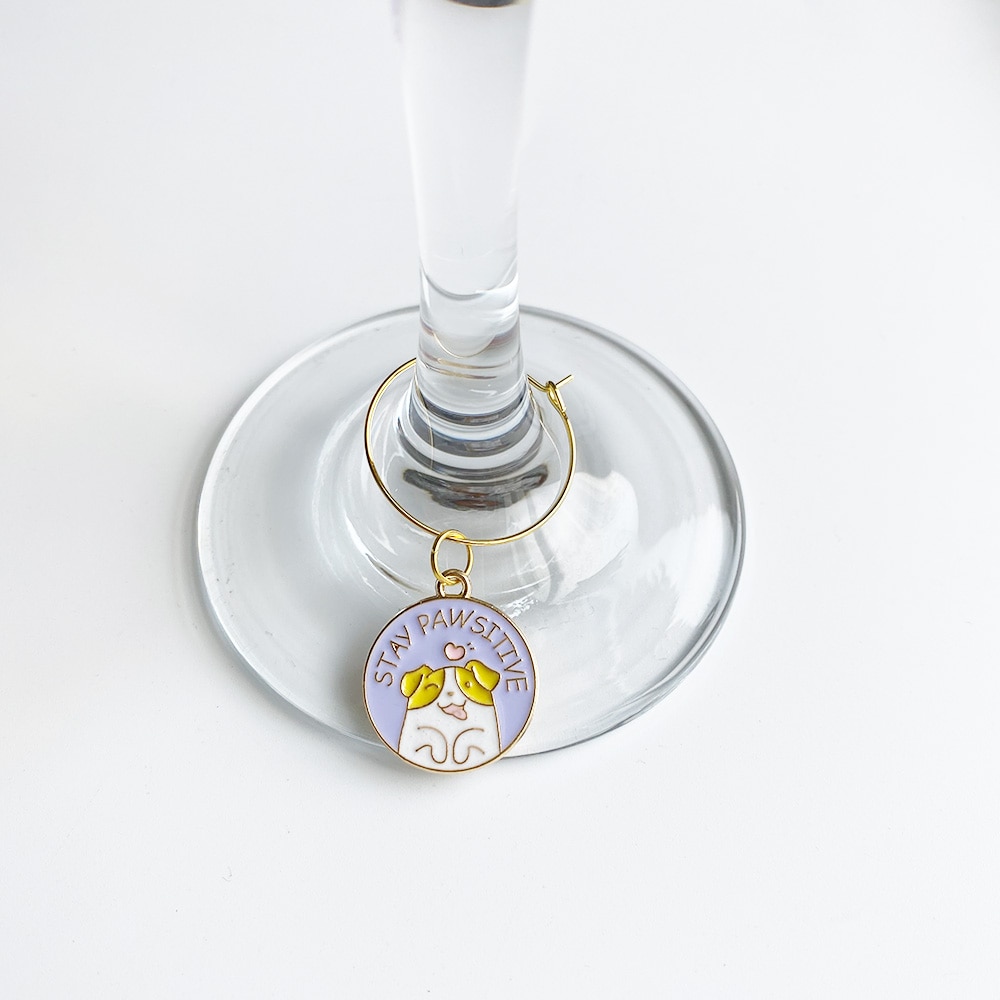 Dog Wine Glass Charms Markers Tags, Party Favors D... Grandado