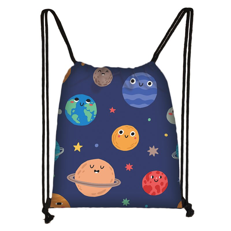 Astronaut Rocket Spaceship Drawstring Bag Teenager Boys Girls Storage Bag Galaxy Travel Backpack Kids Bookbag Shopping Bags: skdxingqius04