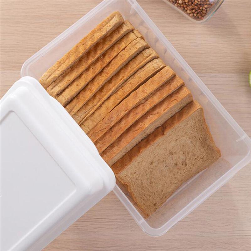 1 Pc Lebensmittel Brot Lagerung Kasten transparent Obst Lagerung Kasten Mit Deckel Kasten Kühlschrank Kasten transparent Toast Obst Nahrungsmittel Kasten