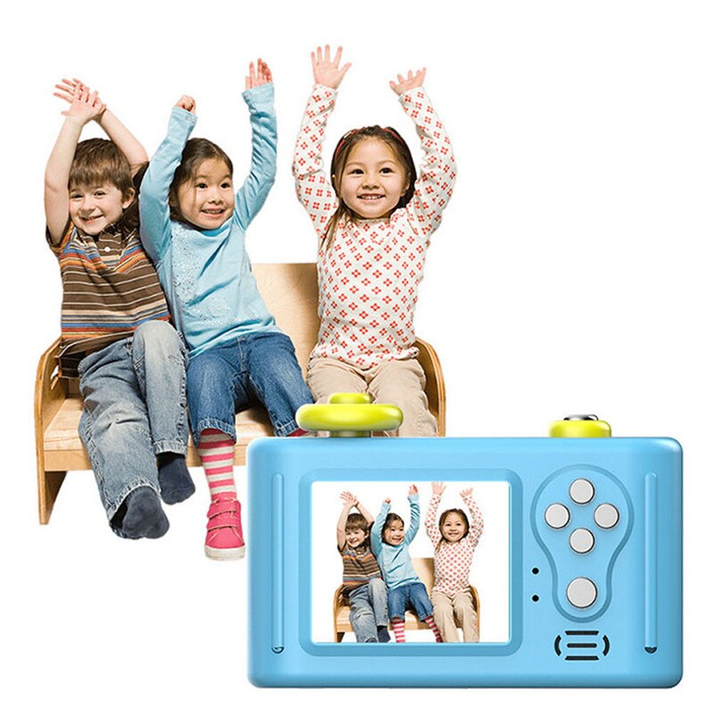 Cute Pink Blue 5MP 1080P HD 1.5 Inch Screen Mini Kid Children Camera Cartoon Digital Small SLR Camera Toy