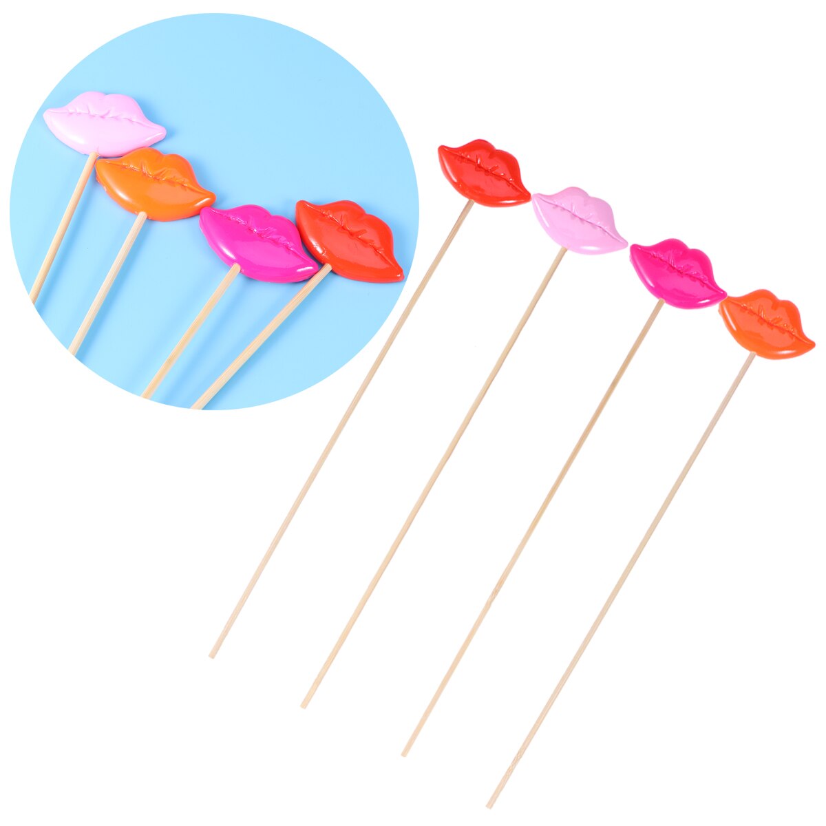 Funny Wedding Photo Props on a Stick Mask Beard Mustache Hat Glasses Lips Photo Booth Posing Props for Party Decoration