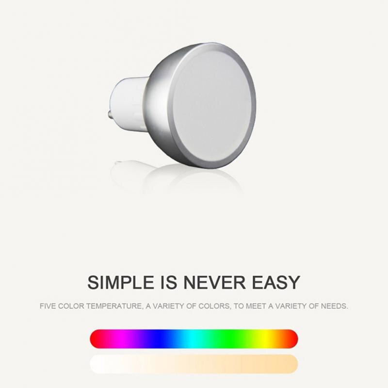 1 stk  gu10 wifi smarte led pærer rgbw 5w lamper lampada app fjernkontroll dimbare lyspærer fungerer med alexa/google/ifttt