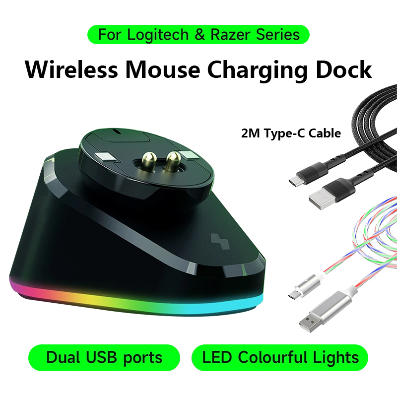 Mouse Wireless Charger for Logitech G Pro X Superlight G502 lightspeed Razer DeathAdder V2 Naga Pro Viper Basilisk Ultimate Dock