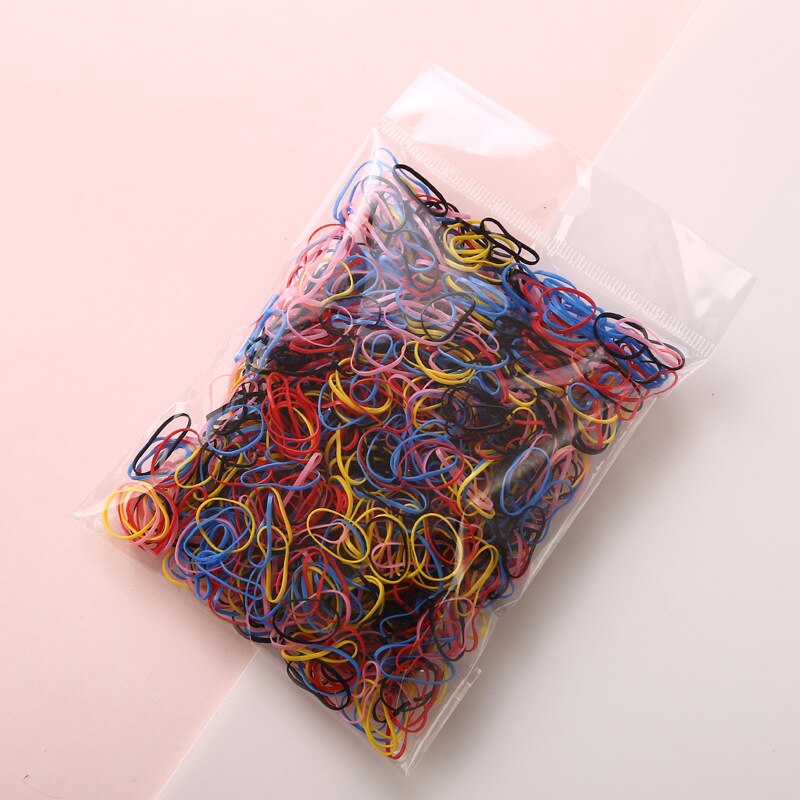 200/1000Pcs Hair Ring Rubber Ropes Hair Accessorie... – Vicedeal