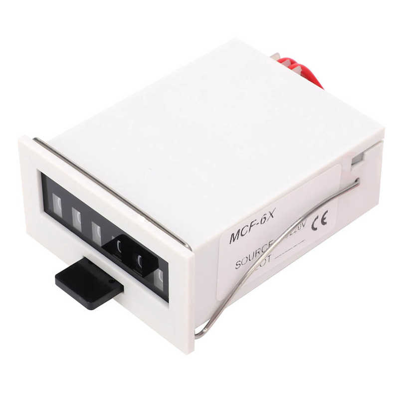 Electromagnetic Pulse Counter 6‑Digit Modules ABS Material MCF‑6X 0‑999999 1.5W AC220V