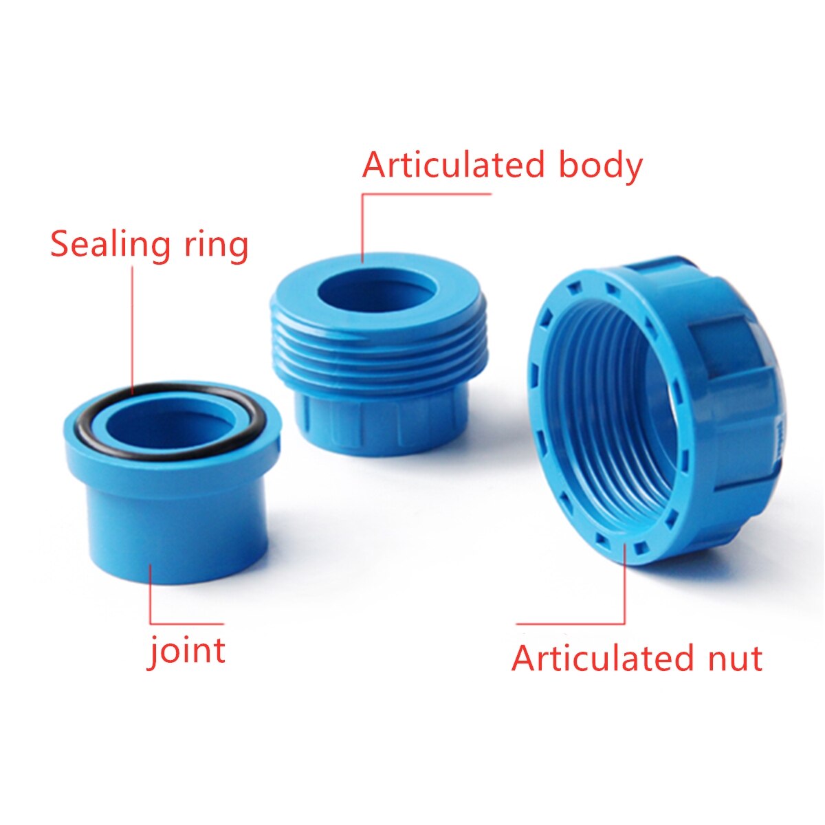 1PC Inner Diameter 20 25 30 40 50mm PVC Union Connector Garden Irrigation Water Pipe Fittings DIY Aquarium Fish Tank Tube Joints