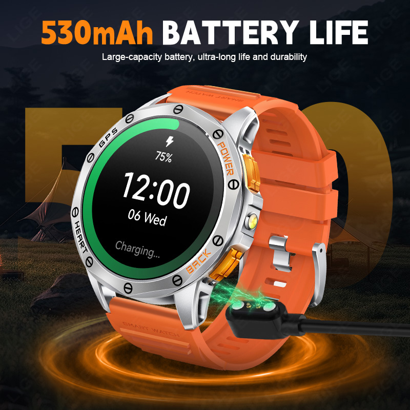 Lige novo relógio inteligente de rastreamento gps masculino 4gb memória tela amoled freqüência cardíaca bluetooth chamada ao ar livre bússola à prova dwaterproof água smartwatches