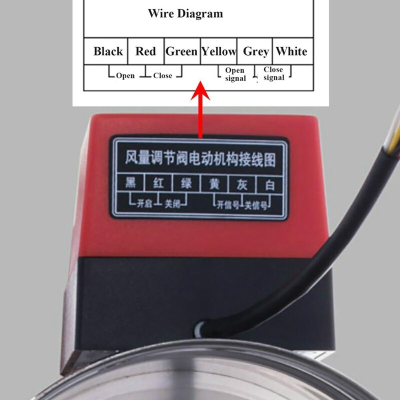 220V125Mm Air Damping Valve Electric Air Pipe Value Electric Air Damping Pipe Valve Air Volume Regulating Valve